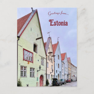 Gata i Gamla stan i Tallinn Estland Vykort
