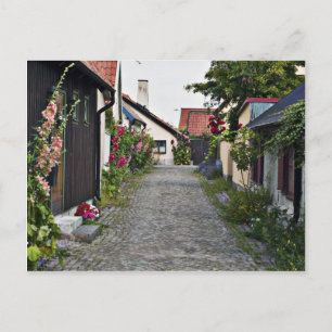 Gata i gammal Visby-Sverige Vykort