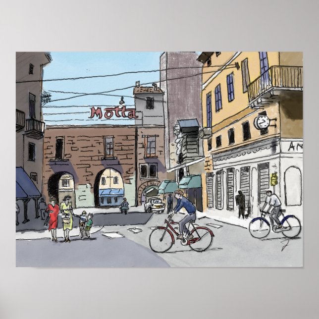 Gata i Italien nr 22Poster Poster (Framsidan)