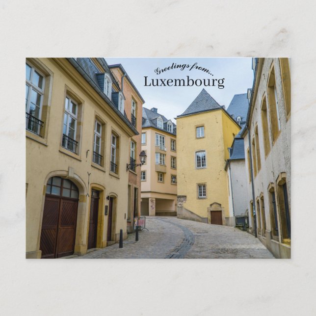 Gata i Luxemburg Vykort (Framsida)