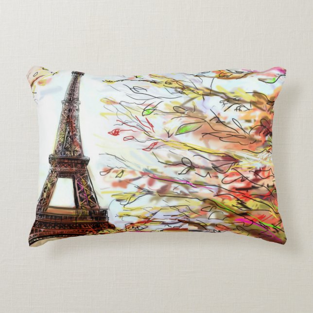 Gata i Paris - illustration 2 Prydnadskudde (Framsidan)