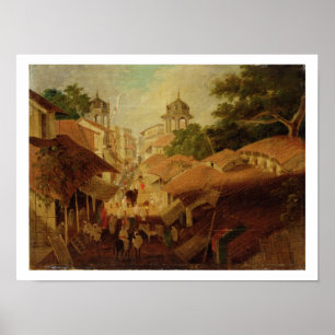 Gata i Patna, c.1825 (olja på kanfas) Poster