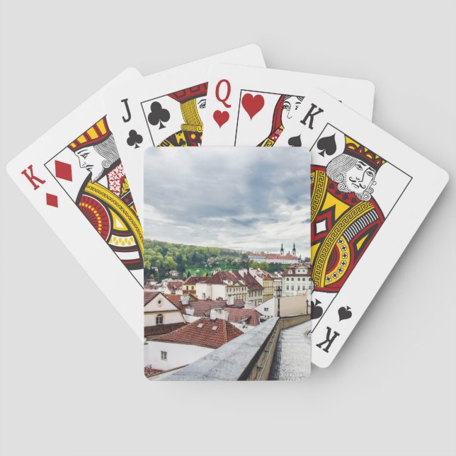 Gata i Prag i centrala staden Casinokort (Baksidan)