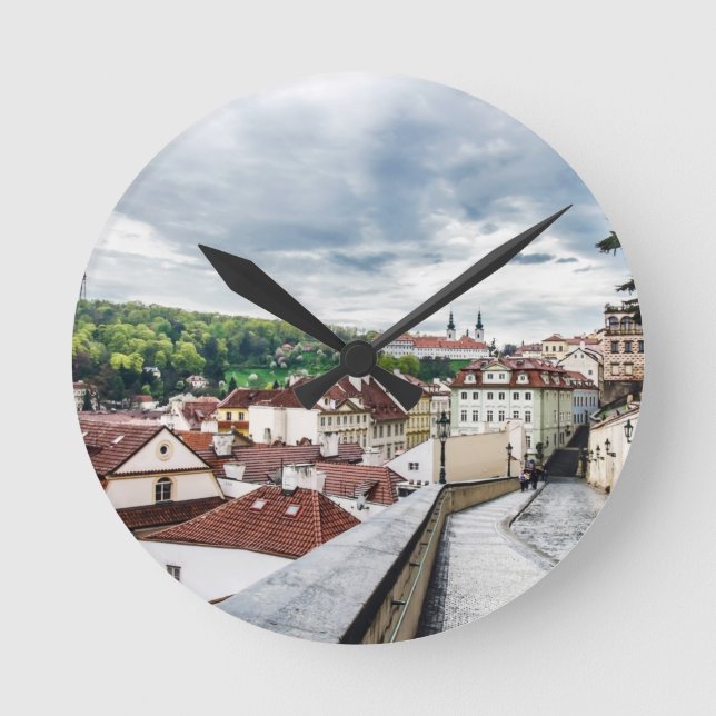 Gata i Prag i centrala staden Rund Klocka (Framsida)