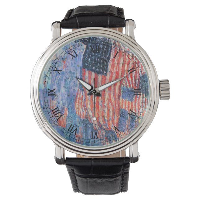 Gata i regnet av Frederick Childe Hassam Armbandsur (Framsida)