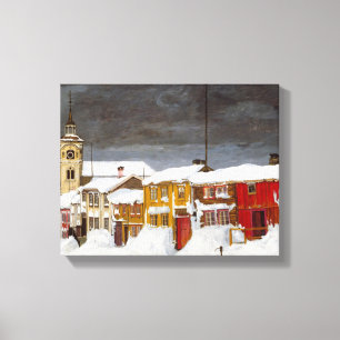 Gata i Røros i Winter Barn House Harald Sohlbe Canvastryck