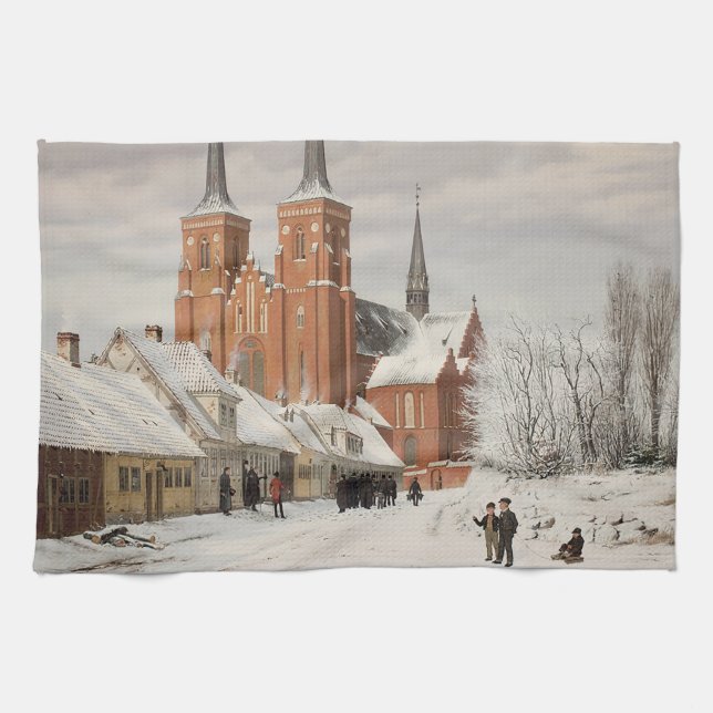 Gata i Roskilde 1836 Kökshandduk (Horisontell)