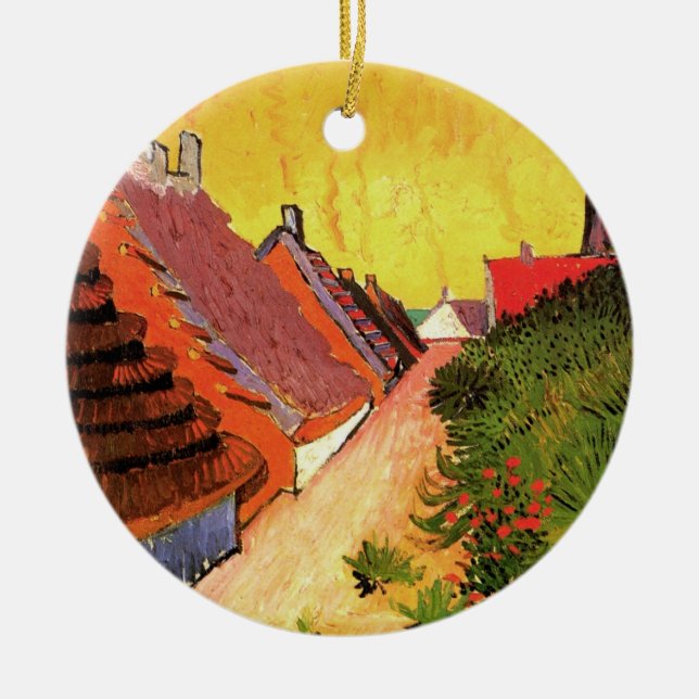 Gata i Saintes Maries av Vincent van Gogh Julgransprydnad Keramik (Framsidan)