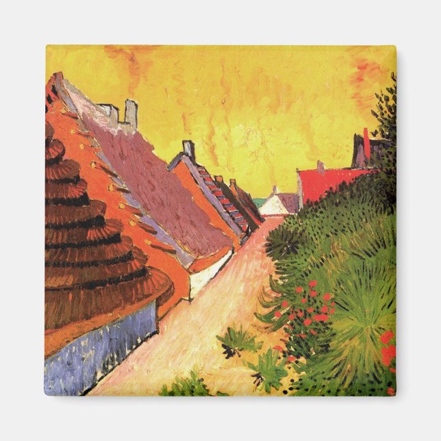 Gata i Saintes Maries av Vincent van Gogh Magnet (Framsidan)