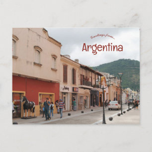 Gata i Salta-provinsen Argentina Vykort