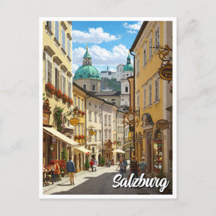 Gata i Salzburg Austria Travel Vykort