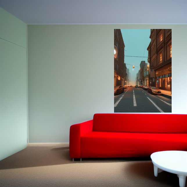 Gata i staden | AI Art Poster (Skapare uppladdad)