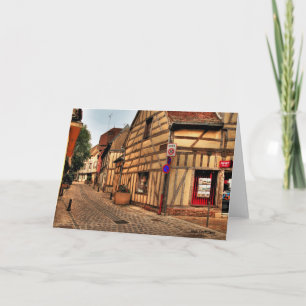 Gata i Troyes Frankrike Greeting Card Kort