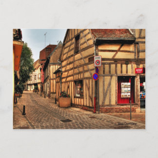 Gata i Troyes Frankrike Postcard Vykort
