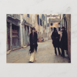 Gata i Venedig (Elegant kvinna) (Singer Sargent) Vykort