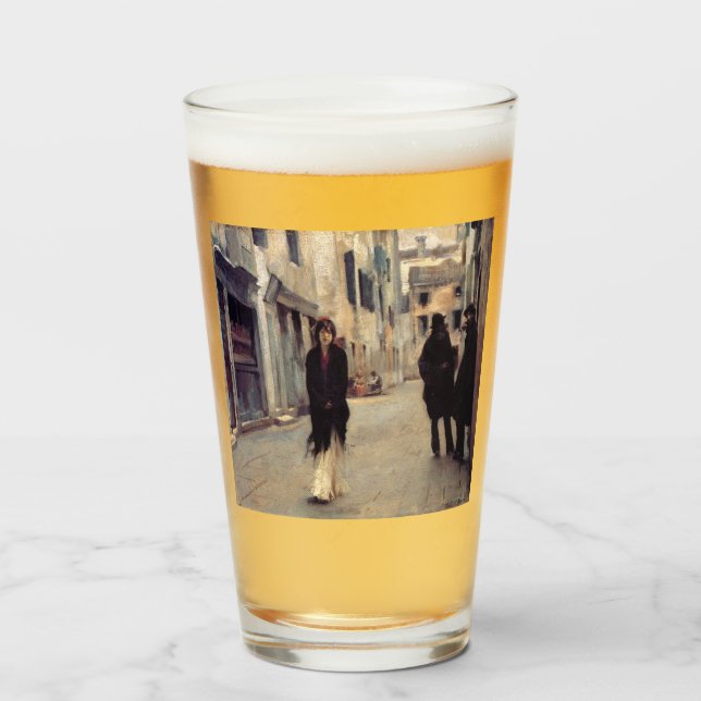 Gata i Venedig (Elegant Woman) (singer Sargent) Glaskopp (Framsida fylld)