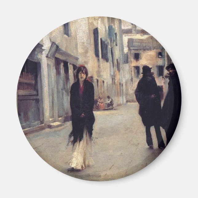 Gata i Venedig (Elegant Woman) (singer Sargent) Magnet (Framsidan)