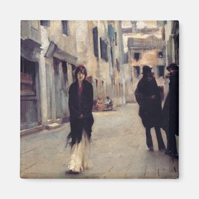 Gata i Venedig (Elegant Woman) (singer Sargent) Magnet (Framsidan)