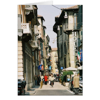 Gata i Verona Hälsningskort