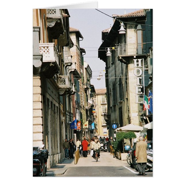 Gata i Verona Hälsningskort (Framsidan)
