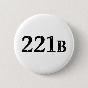 gata London för bagare 221B - Sherlock Holmes Knapp
