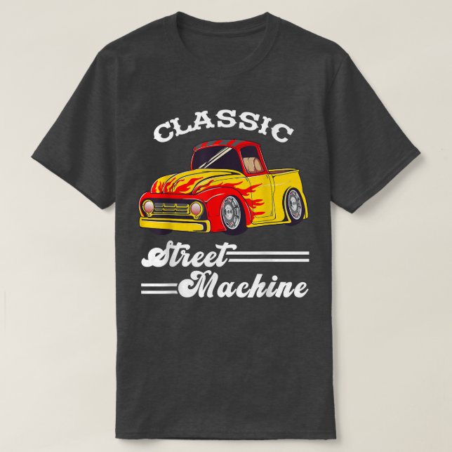 Gata Maskin Classic Pickupa Lastbil Anpassningsbar T Shirt (Design framsida)