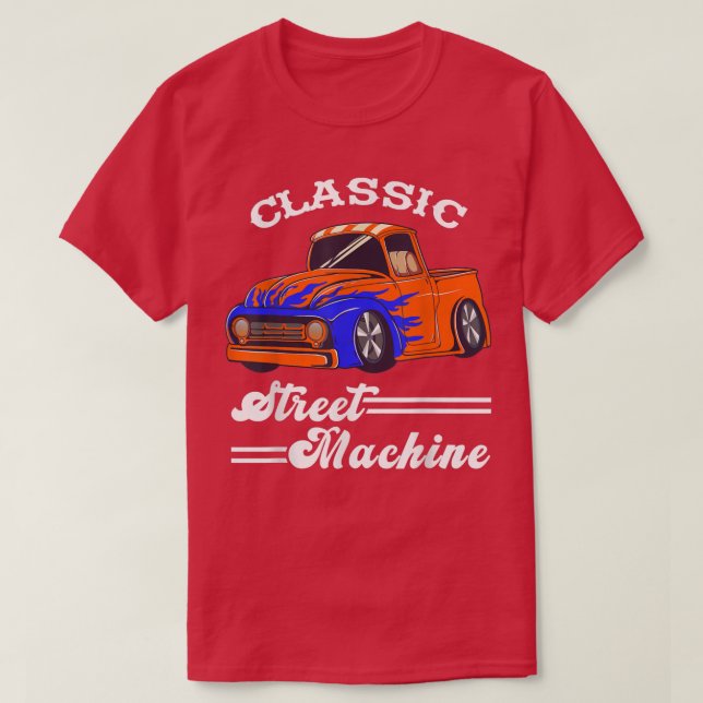 Gata Maskin Classic Pickupa Lastbil Anpassningsbar T Shirt (Design framsida)