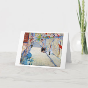 Gata med Fransk Flaggor, Manet Kort