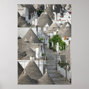 Gata med husvagnar i Alberobello, Apulien Poster