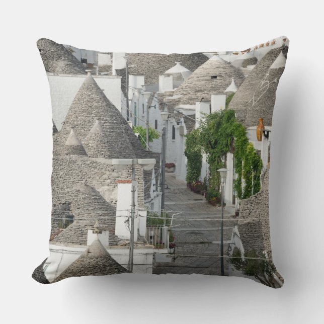 Gata med trullihus i Alberobello, Puglia Kudde (Framsida)