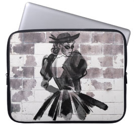 "Gata Muse - Mode på muren" Laptop Fodral