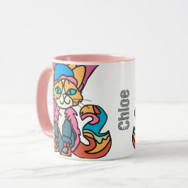Gata Retro Cat, Cap och Sneakers| Funny Mugg