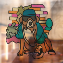 Gata Retro Hund, Cap och Sneakers | Funny