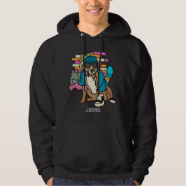 Gata Retro Hund, Cap och Sneakers | Funny Hoodie