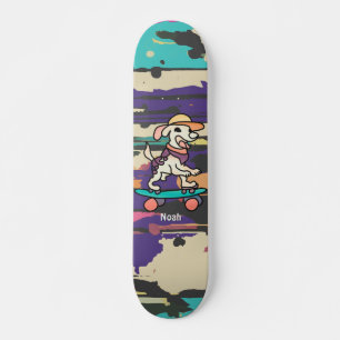Gata Retro-Hund på Skateboard Funny