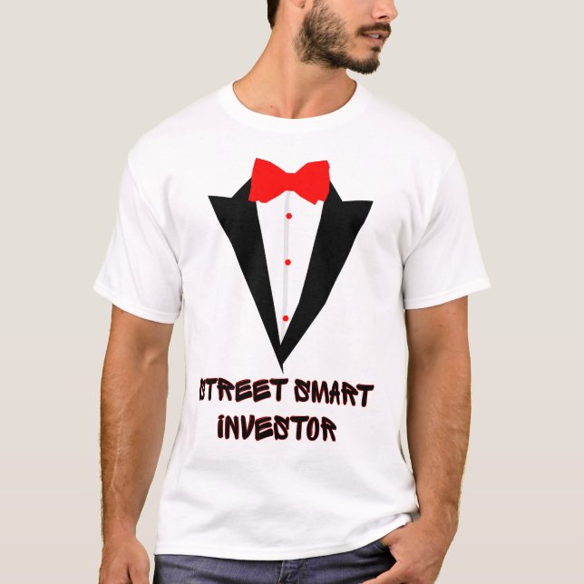 Gata Smart Wall street-investerare med dubbla iden T Shirt (Framsida)