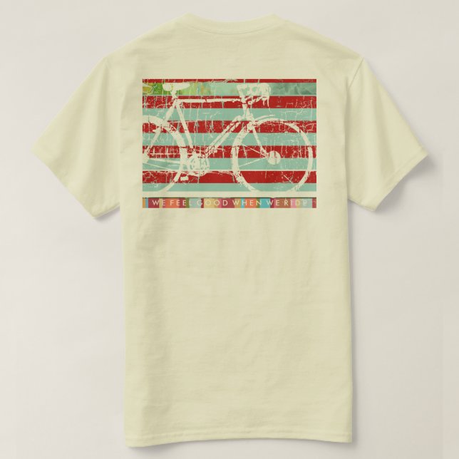 Gata stil urban-mode-grafikcykel tee shirt (Design baksida)