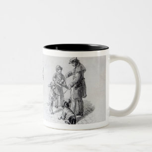 Gataaktörer, c.1839-43 Två-Tonad mugg