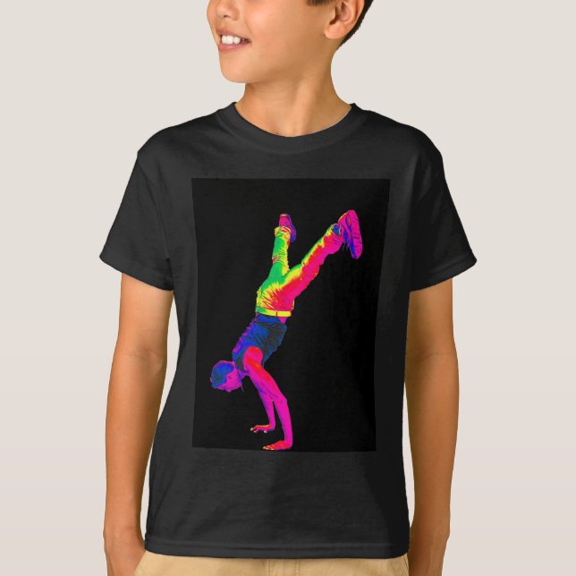 Gatadans - Mång--Färg, svartbaksida T Shirt (Framsida)