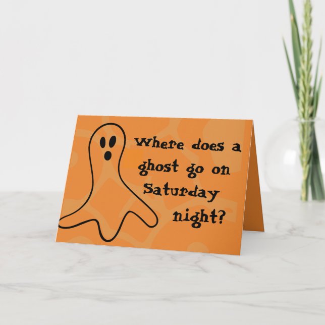 GåtaHalloween spöke Kort (Framsida)