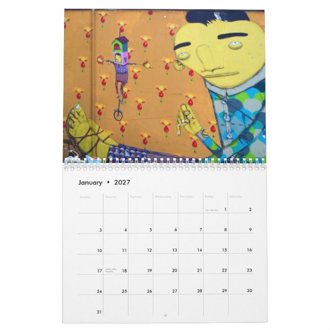 GATAkonst Kalender (Jan 2027)