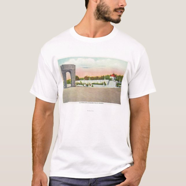 Gatan beskådar av den Clifton grinden T Shirt (Framsida)