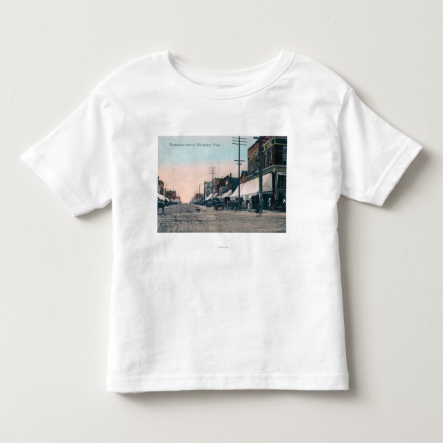 Gatan beskådar av den Wenatchee avenyn T-shirt (Framsida)