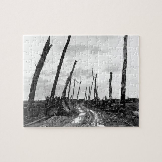 Gatan tränga någon i Poelcapelle Belgien Pussel (Horisontell)