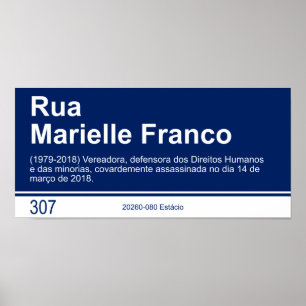 Gatan undertecknar - Marielle Franco Poster