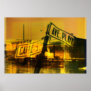 Gatan undertecknar poster