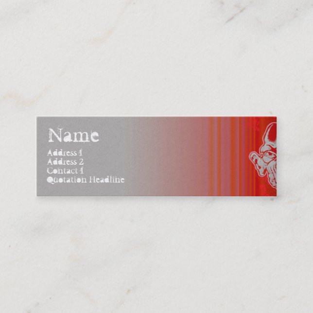 GATAN VÄNDER MOT rött Mini Visitkort (Framsida)