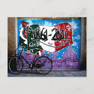 Gatanemat i Graffiti i Florence Vykort