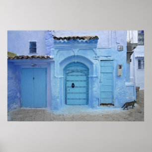 Gataplats, Chefchaouen (Marocko) Poster