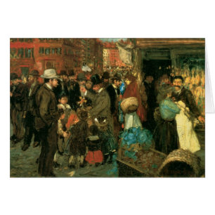 Gataplats, Hester gata, New York C. 1905 Hälsningskort